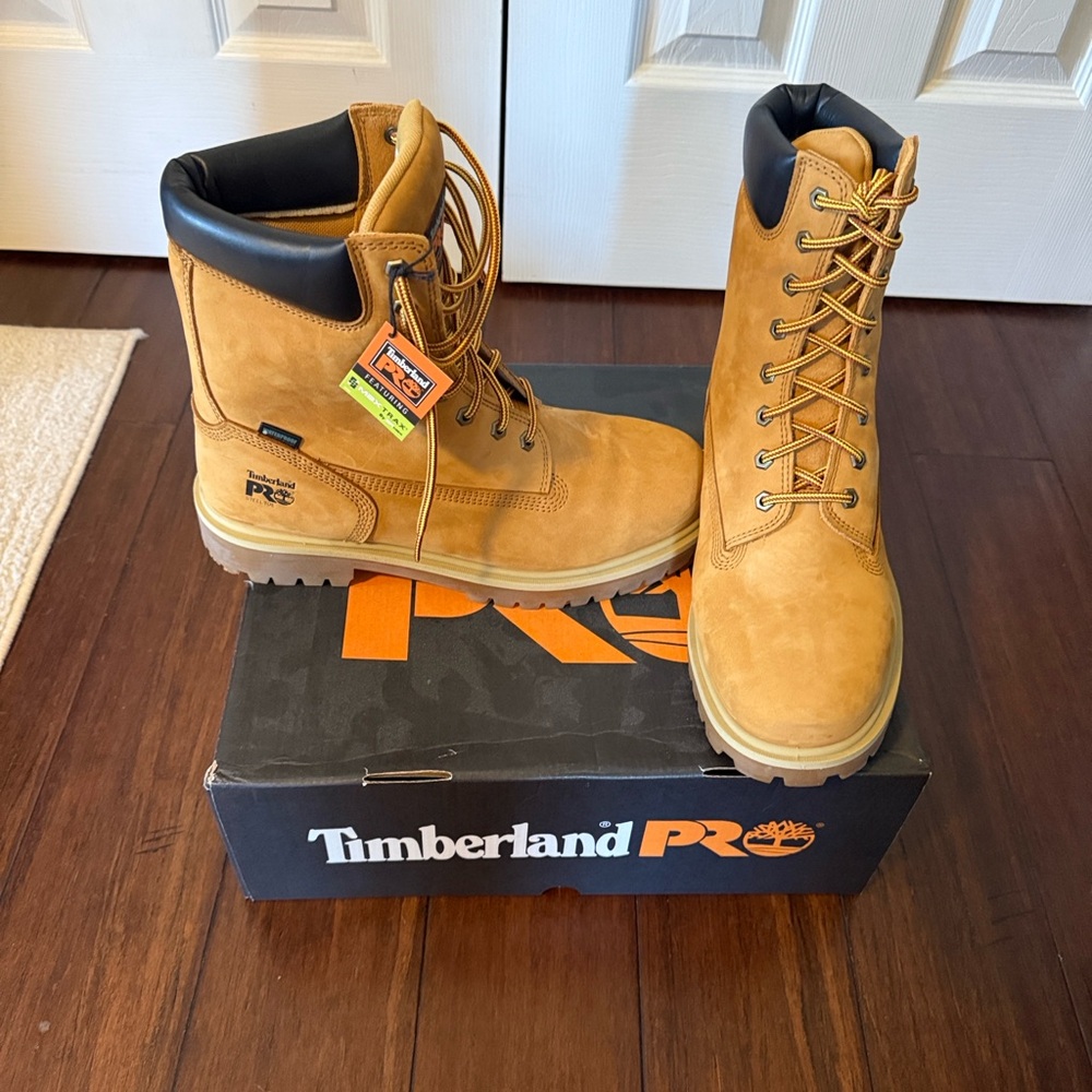 Timberland PRO 8 inch steel toe waterproof boots